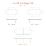 Granville Oval Dining Table Width Options: Seats 6, 8, or 10